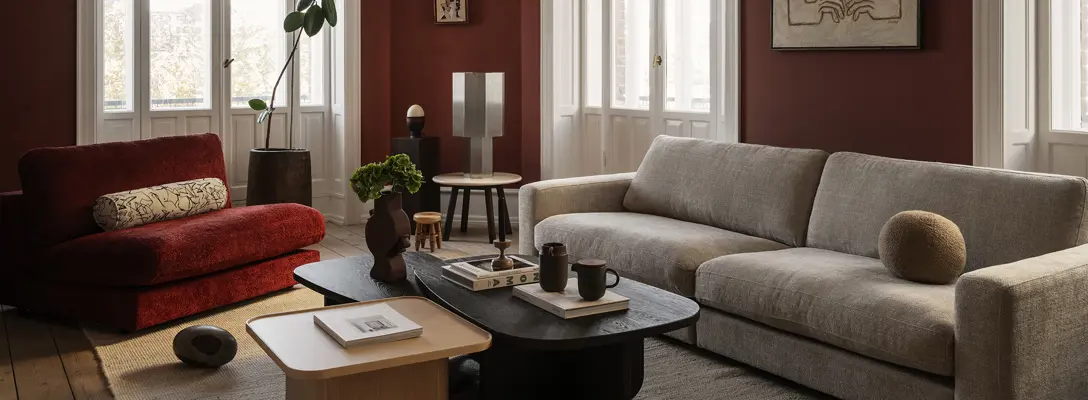 Duncan Modular sofa red beige copenhagen.