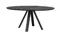 Carradale matbord Ø150 svart ask/V-ben svart metall a