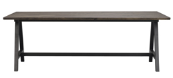 Carradale matbord 220 brun ek/A-ben svart metall a