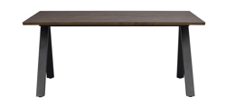 Carradale matbord 170 brun ek/V-ben svart metall A