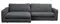 Duncan soffa 3-sits med schäslong V mörkgrått tyg (k3) a