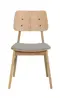 Nagano stol ek/trärygg/ljusgrått a